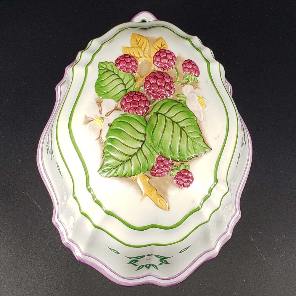 Vintage Berry Berries Flowers Franklin Mint Le Cordon Bleu Jello Mold
